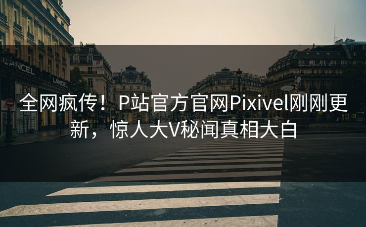全网疯传！P站官方官网Pixivel刚刚更新，惊人大V秘闻真相大白